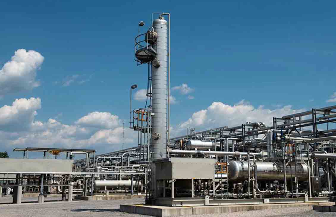 Photograph of gas treatment plant