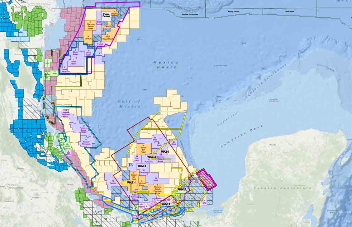 Map of existing and new basins and plays in Mexico