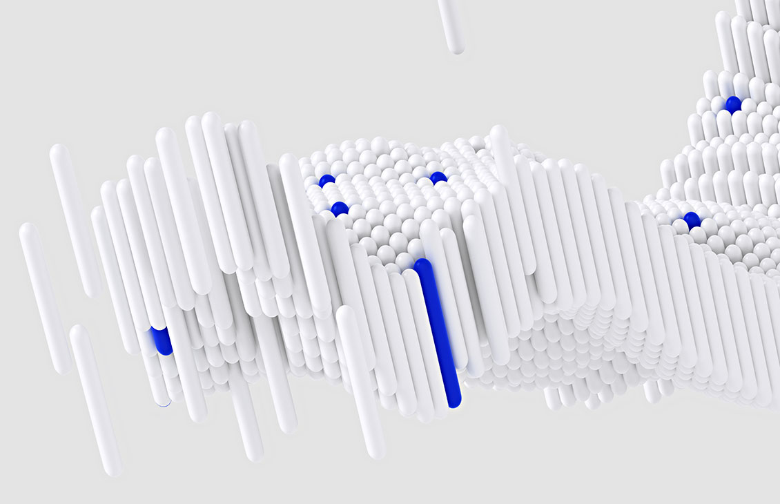 Closer view of the 3D Abstract Image for Enterprise Data Performance Hero Solution